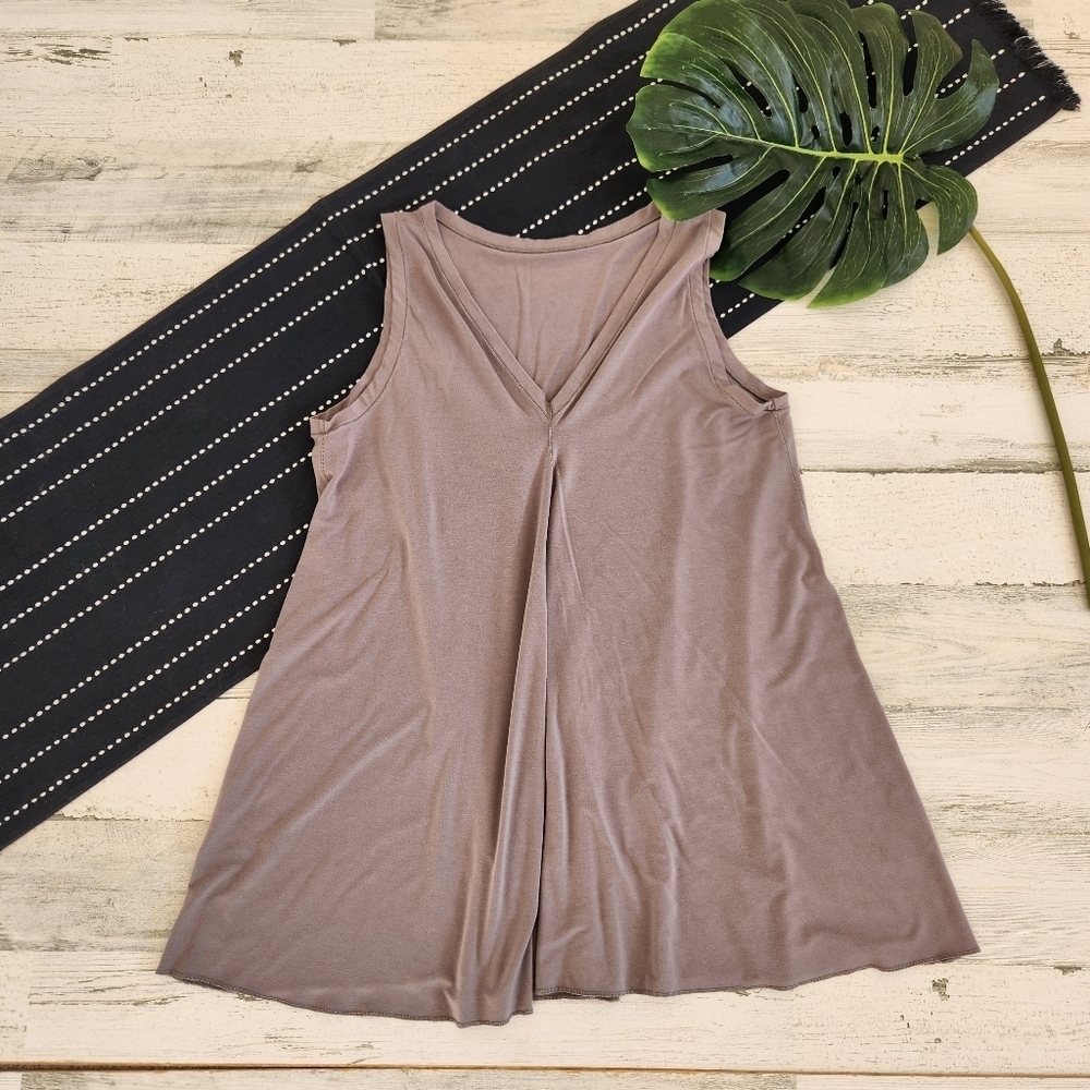 Angelrox Sweet Daisy Tunic Tank Top Gray Mauve Size M/L